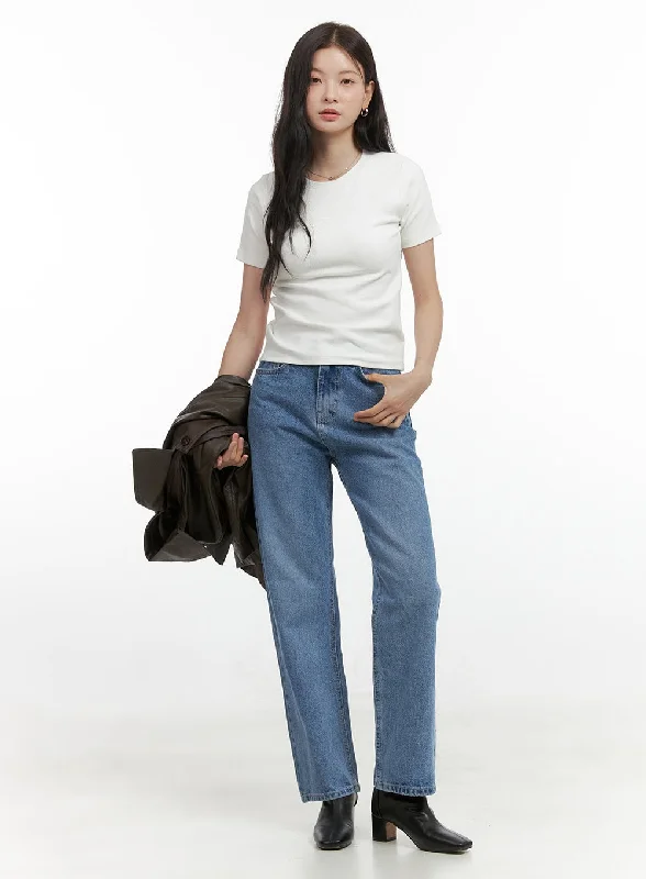 Piper Classic Straight Leg Jeans OS423 Cozy Women's Sherpa - lined