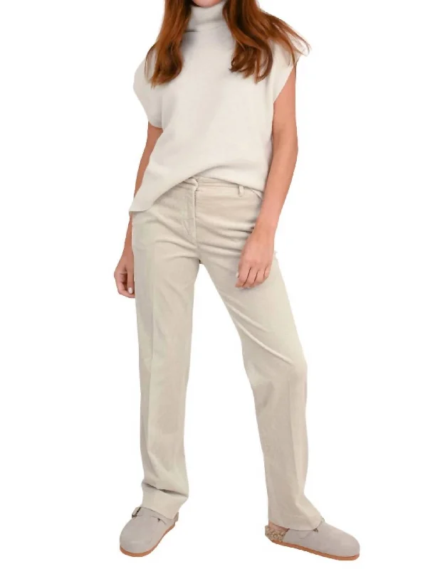 Timothy Corduroy Pants In Cream Hip Women's Urban