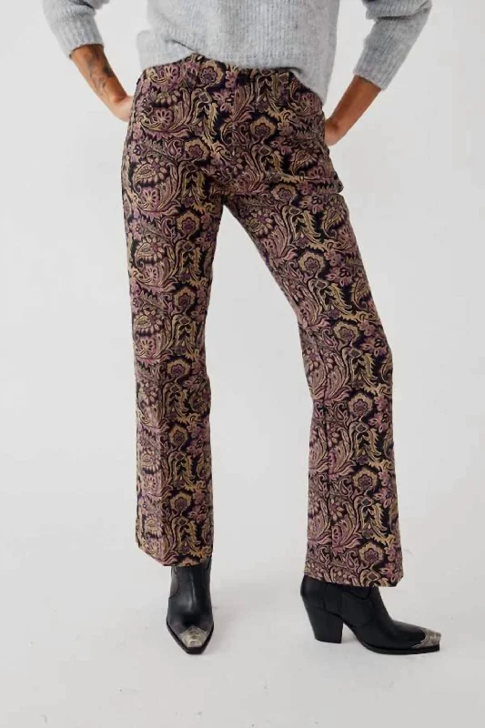 Walker Relaxed Jacquard Pants In Black Multi French