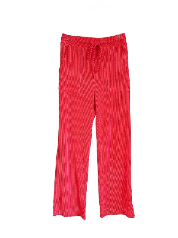 Women's Ribbed Pant In Red Street