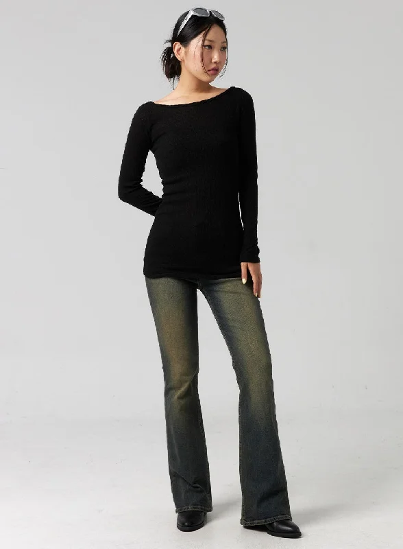 Washed Jeans with Back Cut CG327 performance