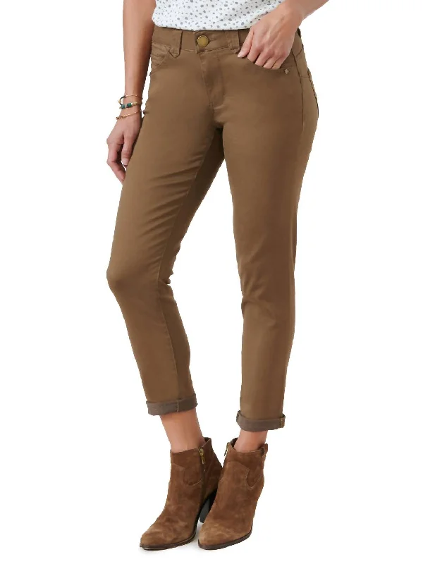 Ginger Snap Brown Ankle Skimmer Luxurious Women's High -  end