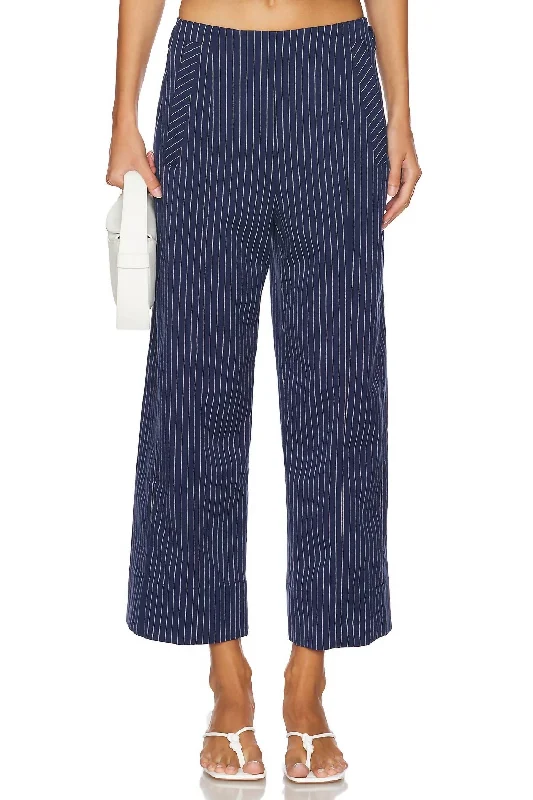 Acadia Trouser In Blue Combo Elegant Women's 
