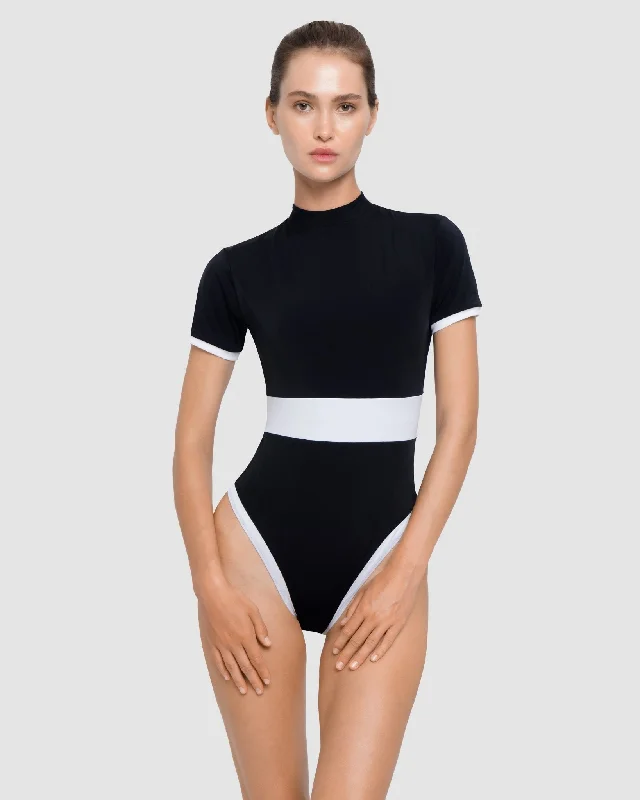 Reef Short Arms One Piece Swimsuit Luxurious Women's High -  end