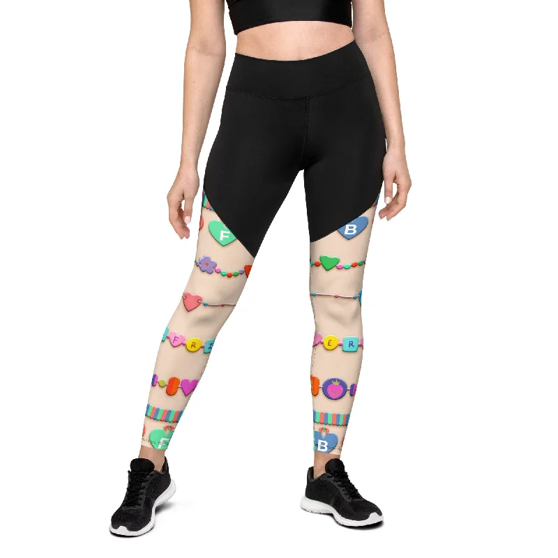 Friendship Bracelet Compression Leggings Refined Women's Classic 