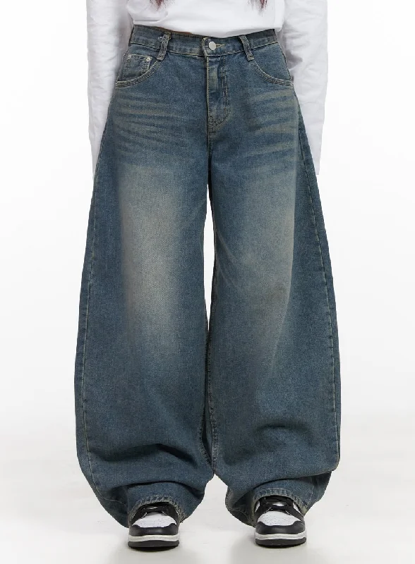 Mikaela Comfy Baggy Jeans CD411 Luxurious Women's High -  end