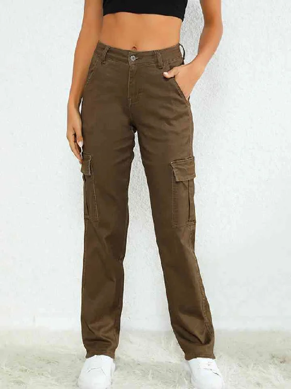 Full Size Buttoned Jeans Monochromatic All - in - one