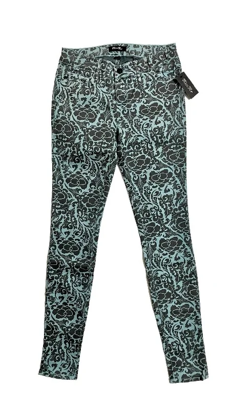 Women's Mid Rise Slim Floral Print Skinny Jeans In Multicolor Vacation
