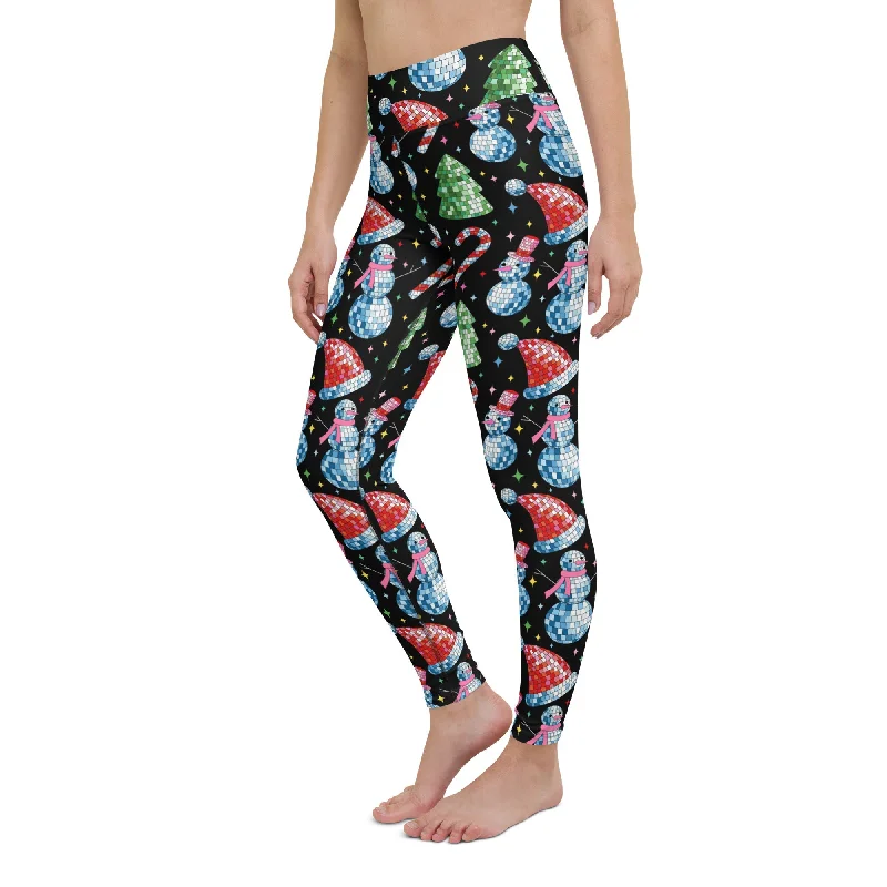 Disco Christmas Yoga Leggings Sophisticated Women's 