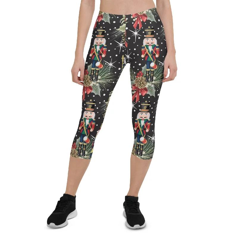 Jolly Nutcrackers Capris Refined Women's Velvet