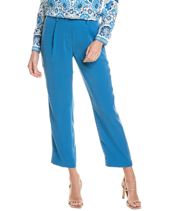 Elie Tahari Pleated Straight Leg Pant Contemporary 