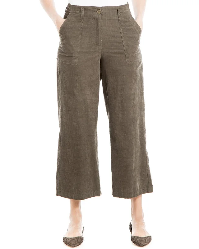 Max Studio Crop Wide Leg Corduroy Pant Geometric