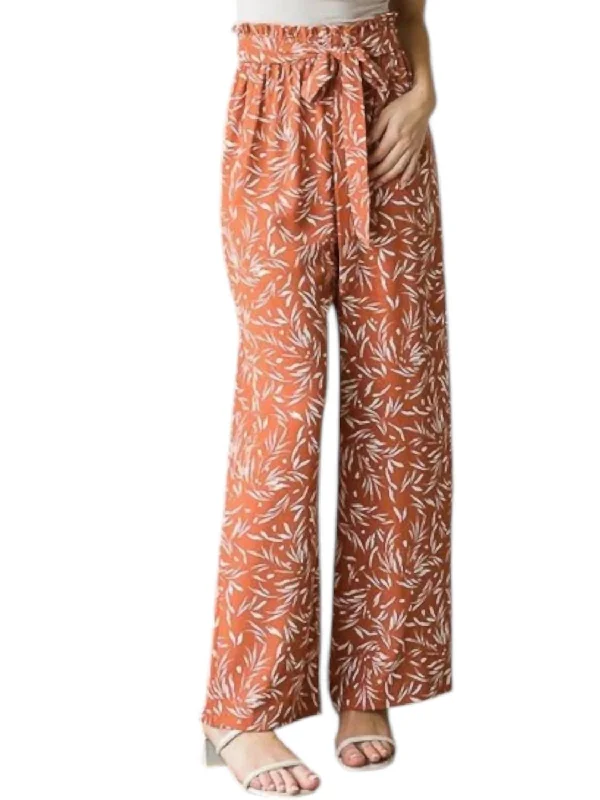 Jamaican Love Pants In Brick Hip Women's Retro