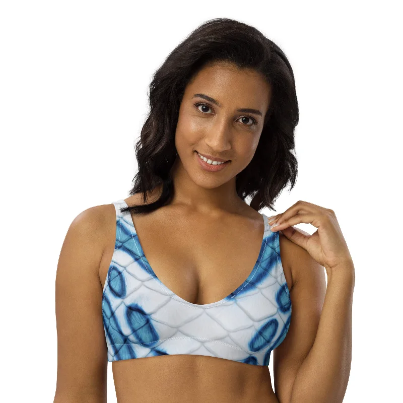 Glaucus Atlanticus Recycled Padded Bikini Top Dynamic Women's High - energy