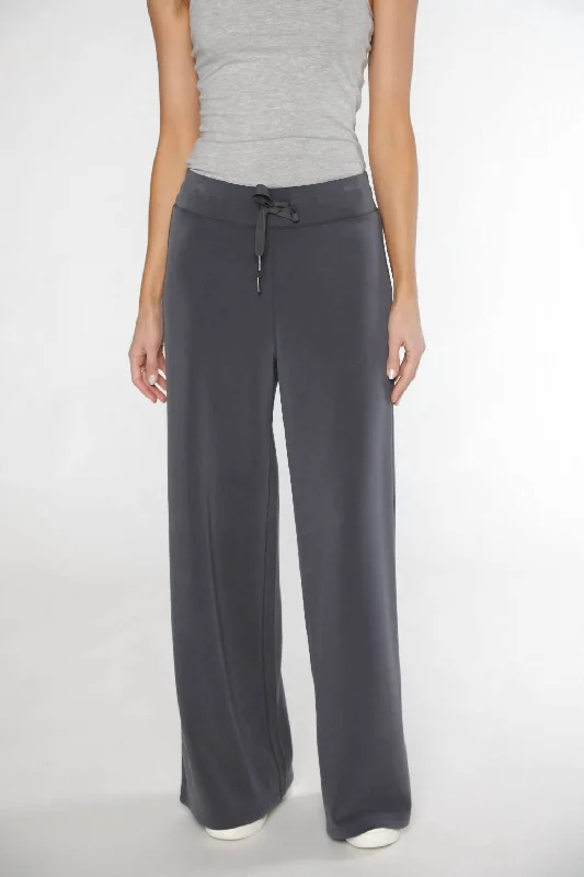 Raigh Pants In Graphite Classic Women's Pin - striped