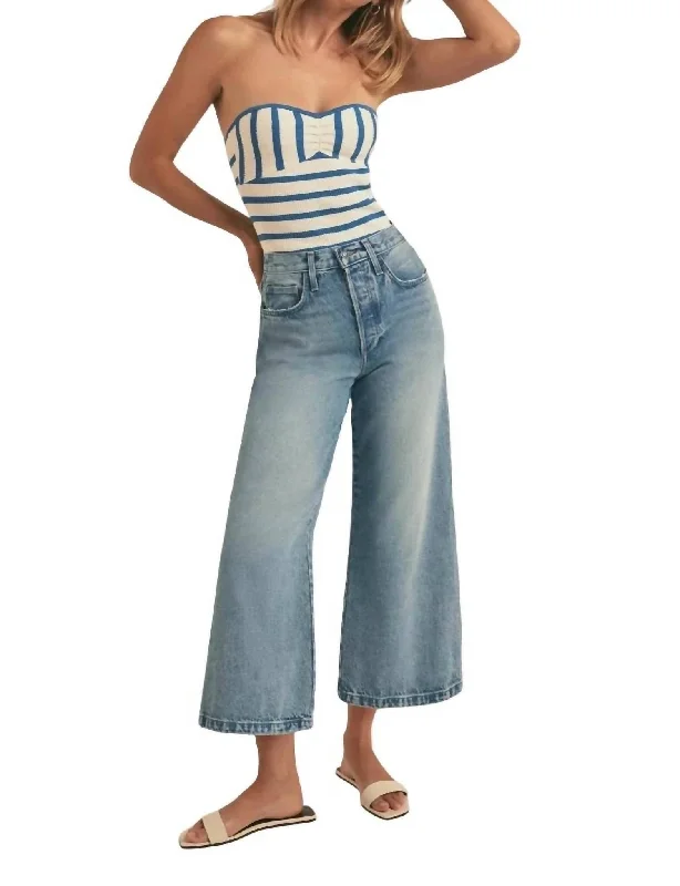 Masha Super High Rise Crop Jeans In Dublin Country