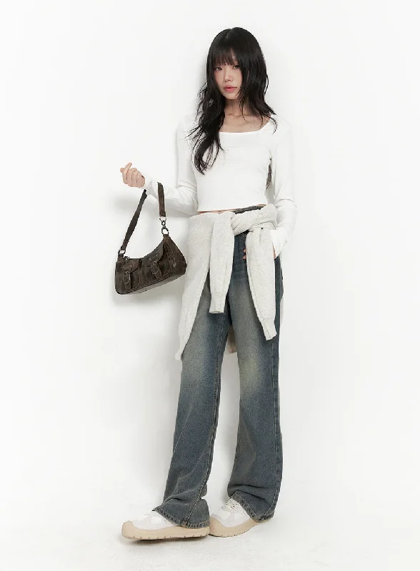 Asher Slimline Washed Bootcut Jeans ID402 Confident Women's Power