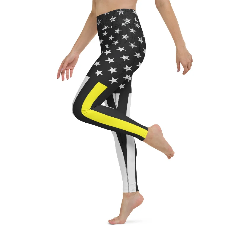 First Responder Dispatch Yoga Leggings Cozy Women's Sherpa - lined