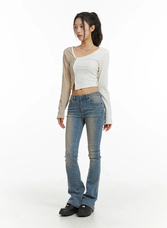 Slim Fit Denim Bootcut Jeans CJ410 British Gentlewoman Style