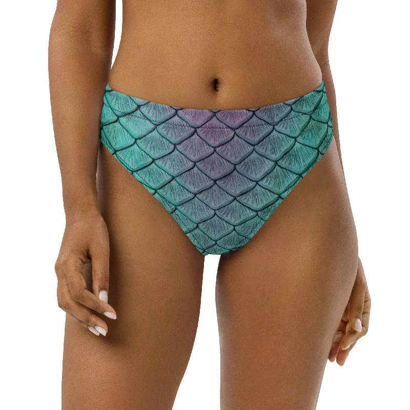 Aqua Fairy Recycled High-Waisted Bikini Bottom Traditional Women's Wool