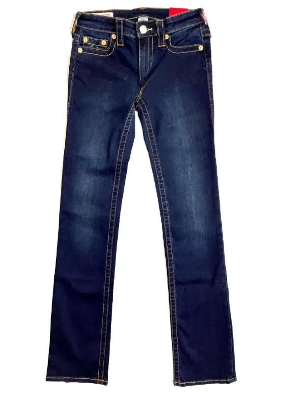 Women's Billie Straight Leg Minimal Abrasion Low Rise Jeans In Blue Contemporary 