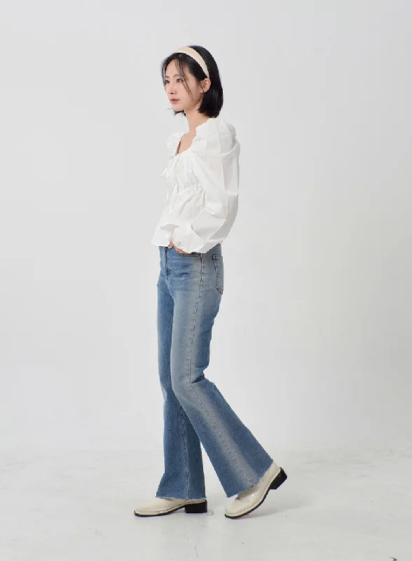 Light Washed Bootcut Jeans OD27 Bohemian Women's Free