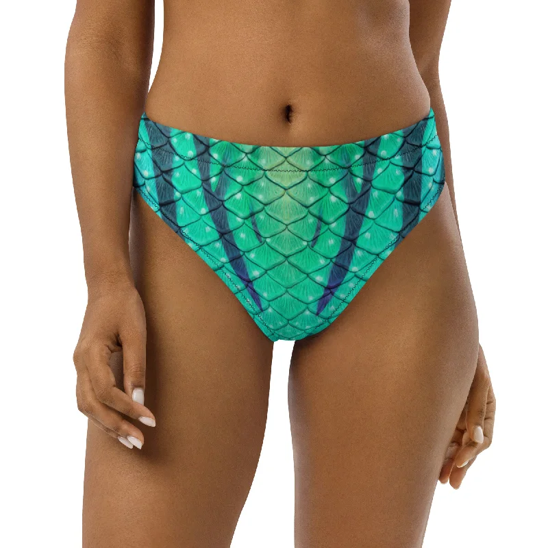 Way of Water Recycled High-Waisted Bikini Bottom Stylish Women's Neon
