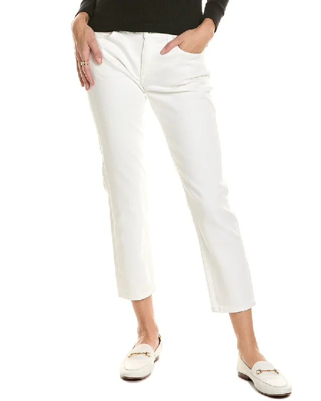 rag & bone Dre Low-Rise White Slim Boyfriend Jean Classic Women's Tweed