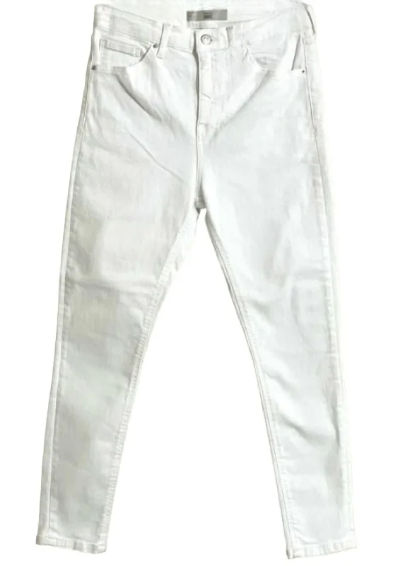Women's Jamie High Rise Skinny Ankle Jeans In White Traditional Women's Wool