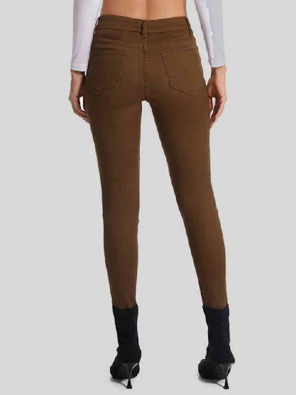 Full Size Buttoned Long Jeans Sophisticated Women's Tailored
