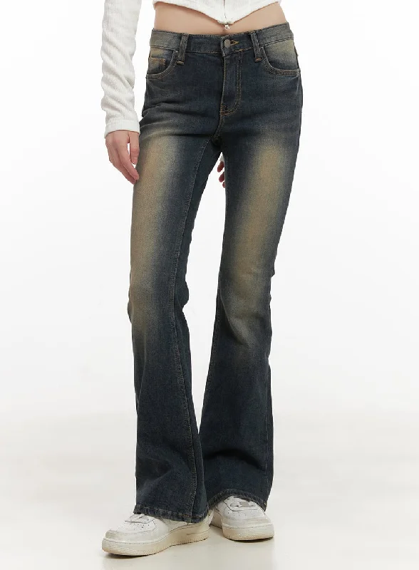 Alicia Washed Flared Jeans CD426 Compression