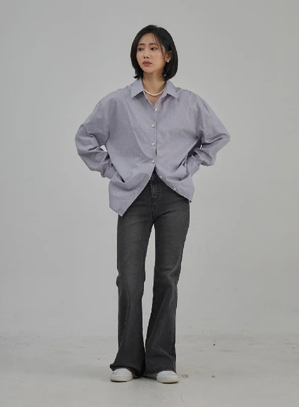 Slim Fit Bootcut Jeans OJ302 Modern Women's Tech