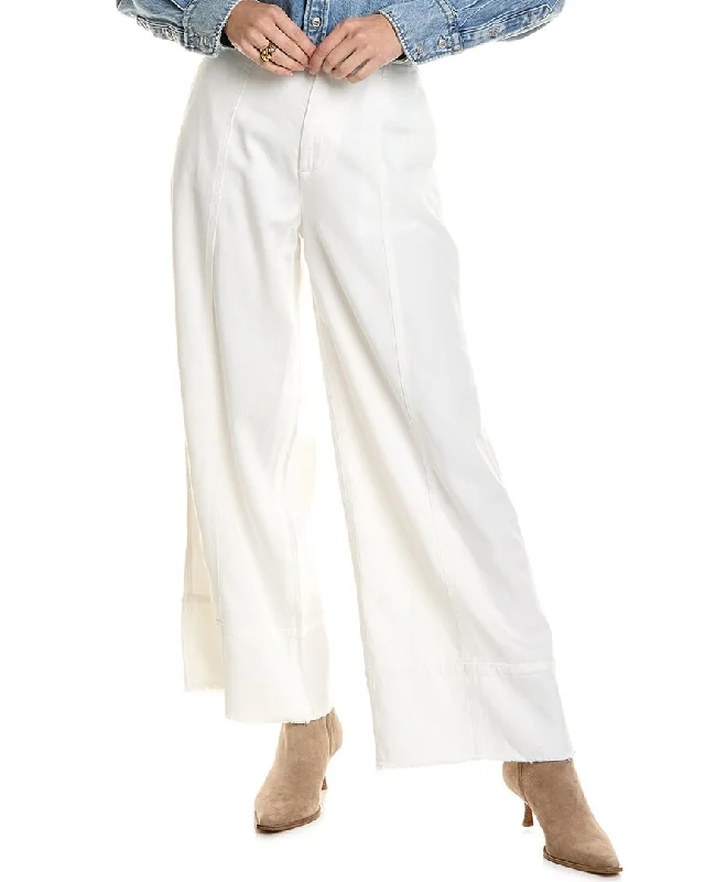 rag & bone Featherweight Arianna White Cropped Palazzo Jean Practical Women's Multi - 