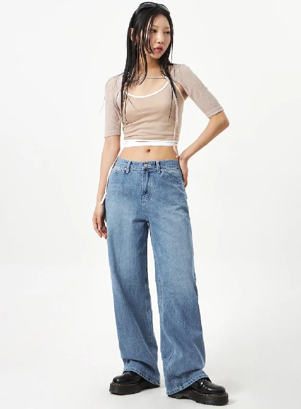 Low Rise Mid-Wash Jeans CA321 garde