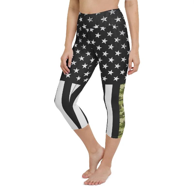 Armed Forces Yoga Capris Confident Women's High - fashion
