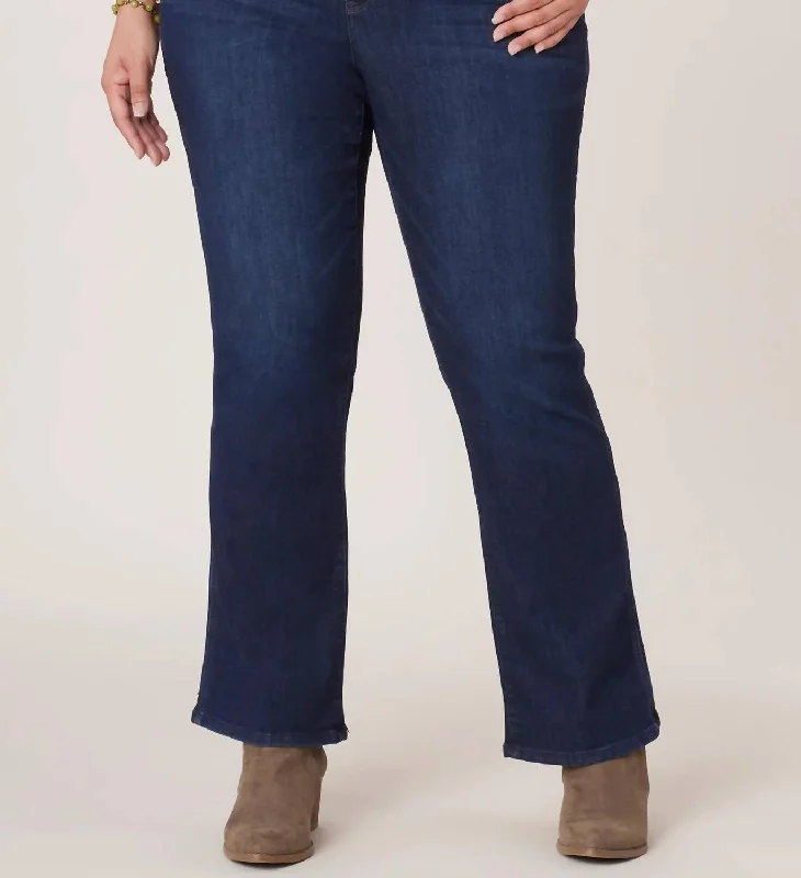 Women's Mid-Rise Double Side Seam Jeans In Blue Country