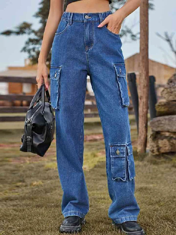 Straight Leg Cargo Jeans Country