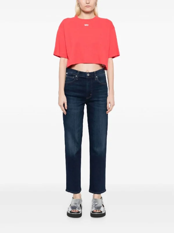 Caia Straight Jean In Lotus Bold Women's Animal Print