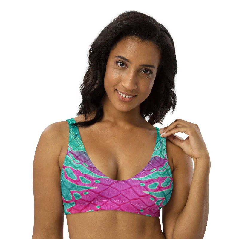 Pandora's Reef Recycled Padded Bikini Top Stylish Women's Neon