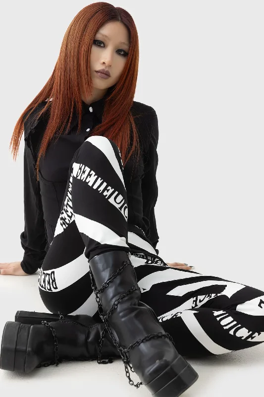 Vertigo Spiral Leggings Monochromatic Office Style