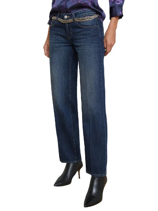 Tatum Low Rise Stovepipe Jean In Merrit Trendy Women's Oversized