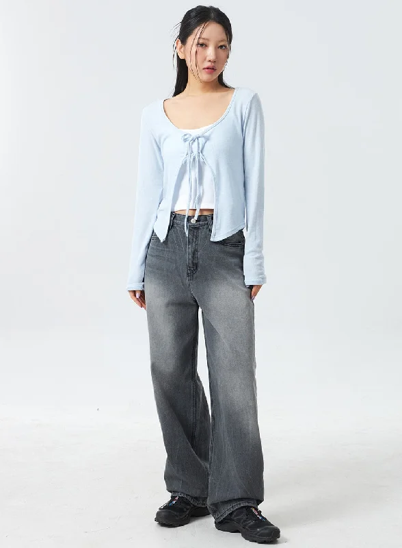 Low Rise Mid-Wash Jeans CM327 Classic Women's Tweed