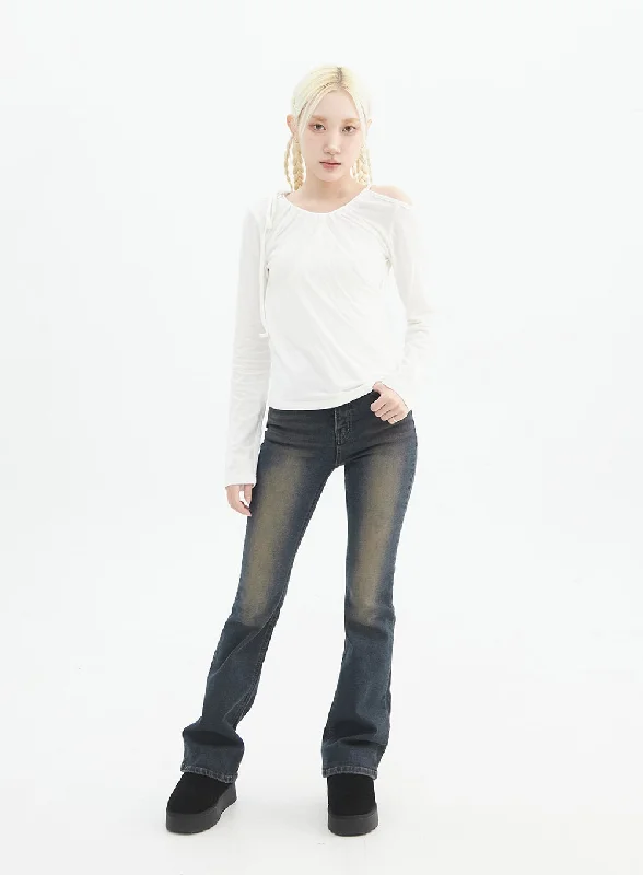Slim Fit Boot Cut Jeans IN327 Hip Women's Urban