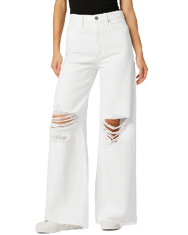 HUDSON Jeans James High-Rise Wide Leg Dest. White Jean Artistic Women's Avant - 