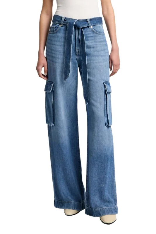 Cargo Palazzo Pants In Dream On Youthful Women's Pop