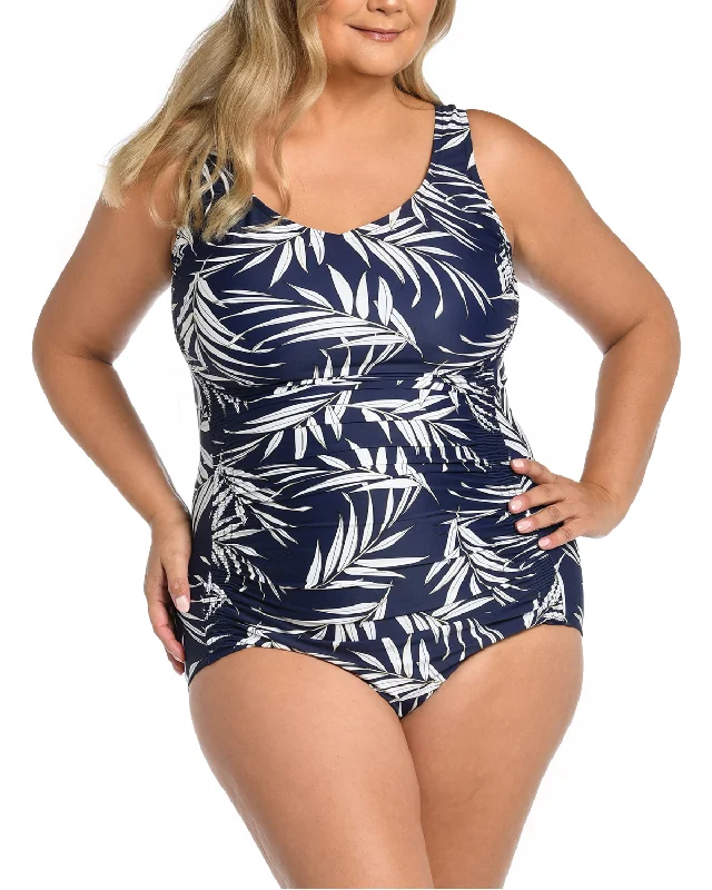 2024 Maxine of Hollywood Women's Plus Gold Leaf One Piece Swimsuit - Mw4de14 Confident Women's Power
