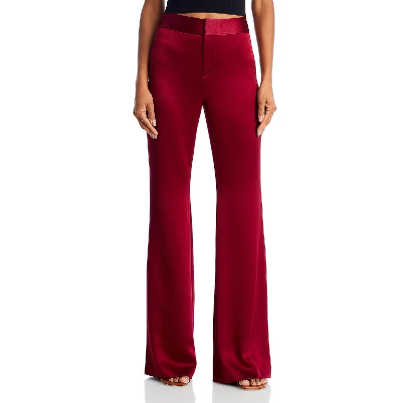 Denny Womens Satin Slim Boot Dress Pants Casual Women's Loose - fitting