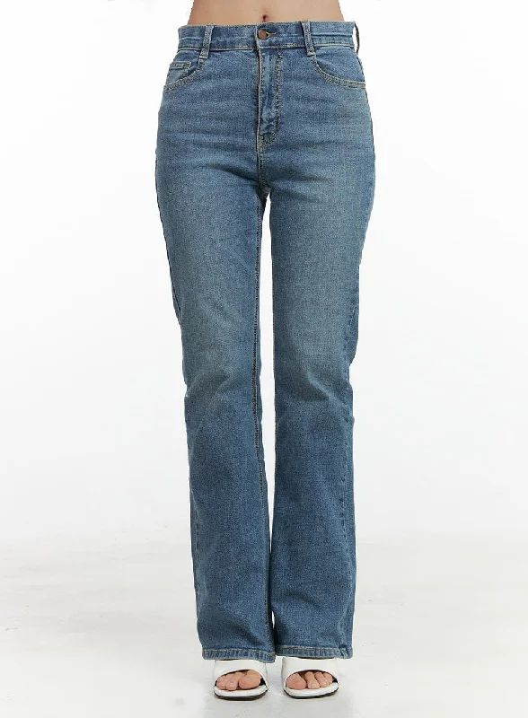 Noa Washed Straight Jeans OG407 Trendy Women's Oversized