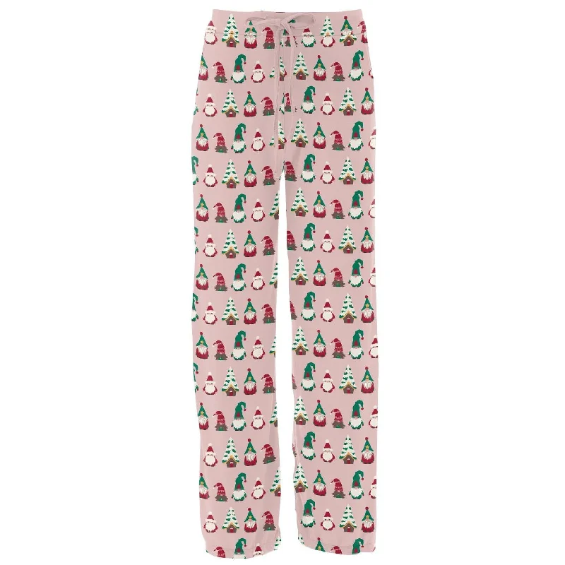Women's Print Lounge Pants In Baby Rose Gnomes Elegant Women's 