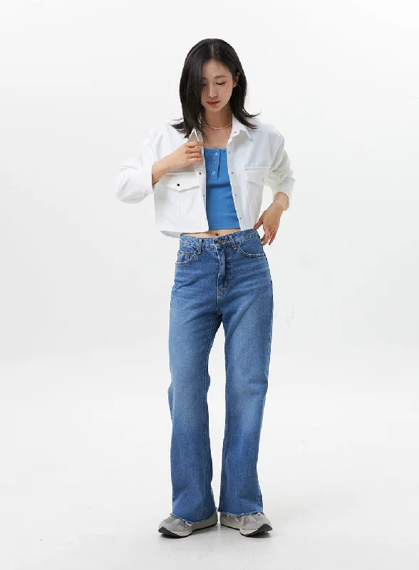 Straight-Leg Jeans OG318 Refined Women's Hand - crafted